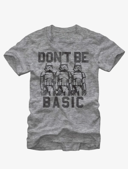 shirt that says basic